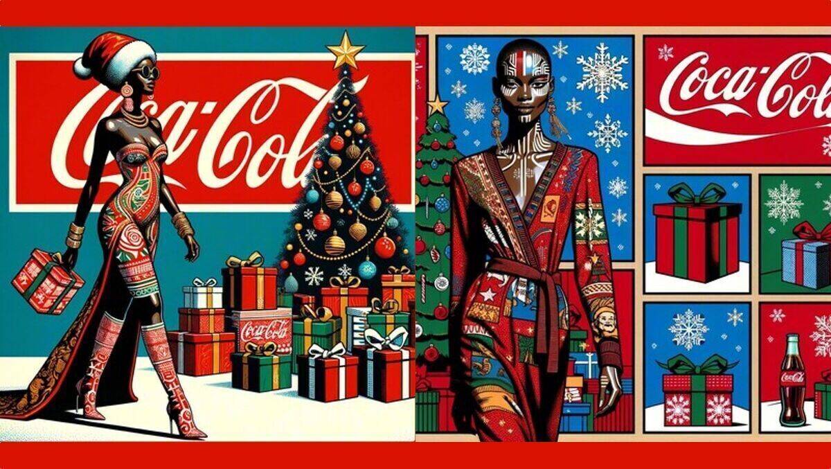 Winnie Harlow und Coca-Cola feiern Weihnachten.