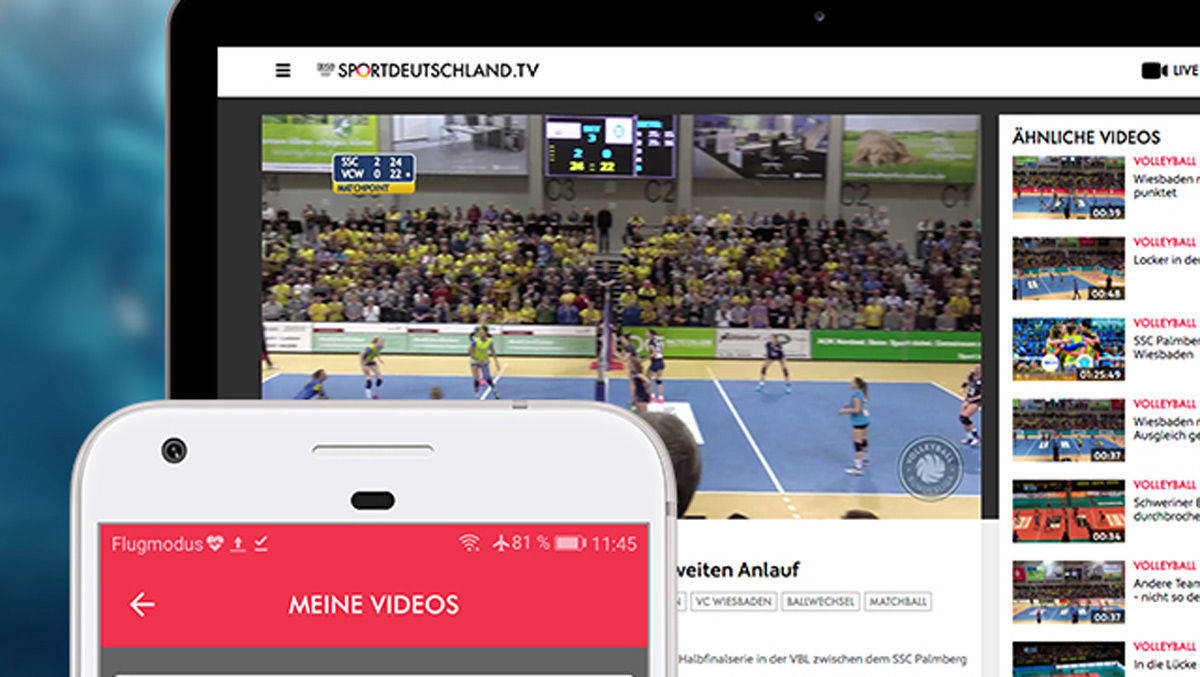Die App "Yousport" macht Fans zu Sportregisseuren: Die Highlights fließen direkt auf die Onlineplattform Sportdeutschland.TV.