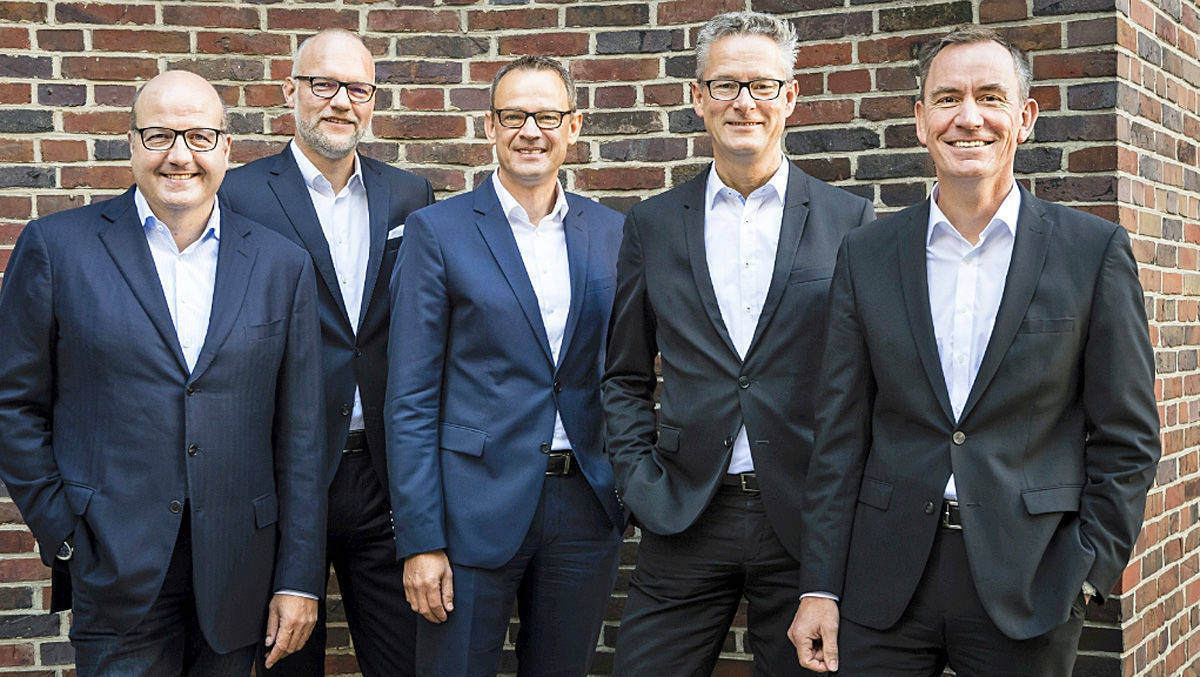 Bauer Spitzentruppe (v.l.n.r.): Dirk Wiedenmann, Ingo Klinge, Sven Dams, Jörg Hausendorf und Heribert Bertram