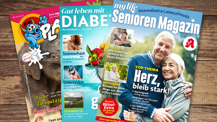 Die Markenfamilie von My Life wird um drei Hefte für Senioren, Diabetiker-Patienten und Kinder erweitert.