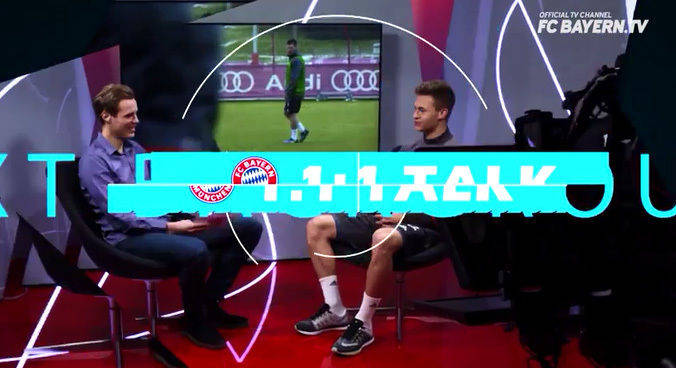 Der "1:1 Talk" bei FC Bayern.tv ist eines der Formate auf dem neuen Kanal (Teaser-Video).