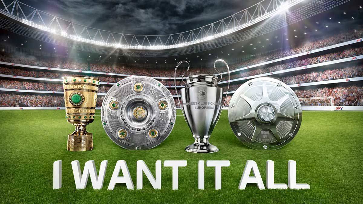 Das Visual der Sky-Kampagne zur Fußballsaison: I want it all.